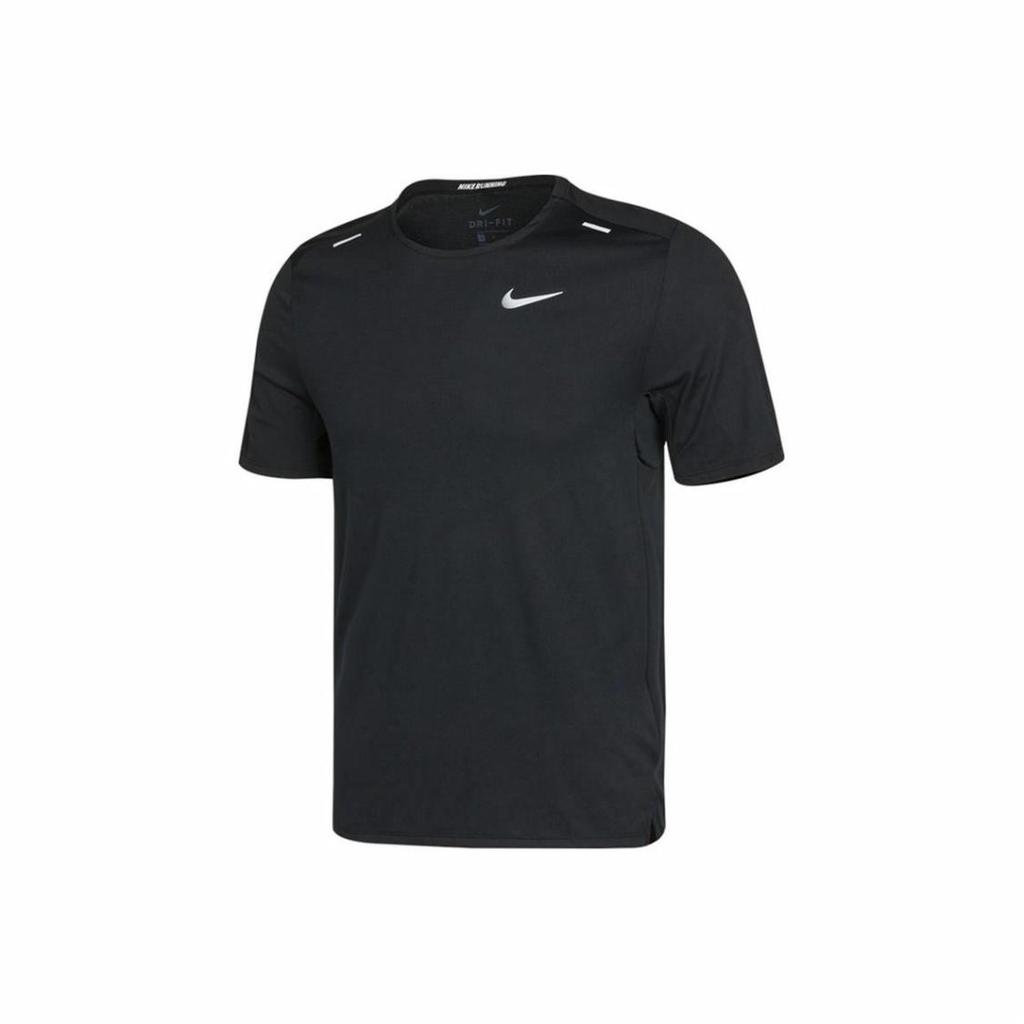 Nike Дышащая и удобная мужская футболка с коротким рукавом для бега, черная