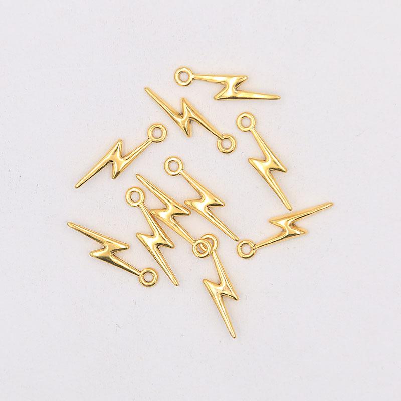 DIY Zinc Alloy Mini Lightning Charm Pendant Earrings Hair Accessories
