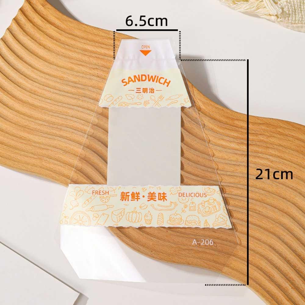Thick Sandwich Packaging Paper Triangular Baking Bag High Quality Bread Sandwich Bags Food