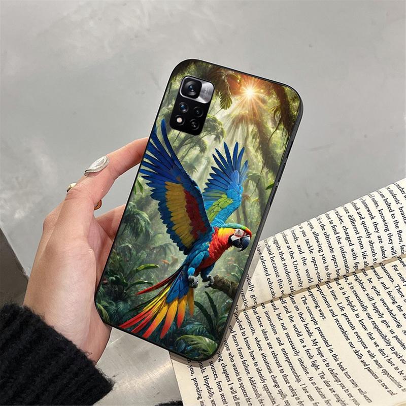Чехол для телефона с изображением попугая ара для Xiaomi Redmi note 13 12 Pro 11S 11 10 Pro 10S 12S Redmi 10 13C 9C