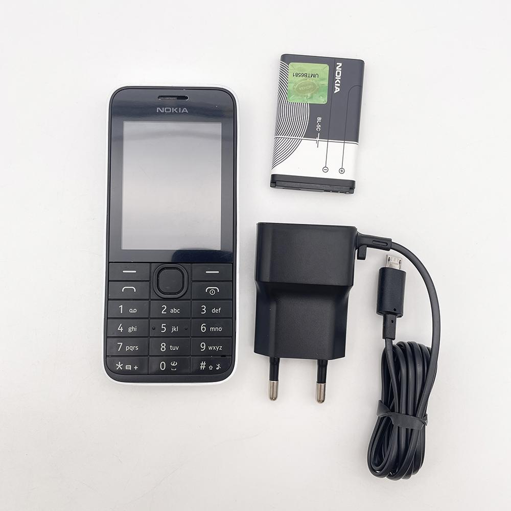 Восстановленный оригинальный мобильный телефон Nokia 208 Dual SIM с 1/2 SIM