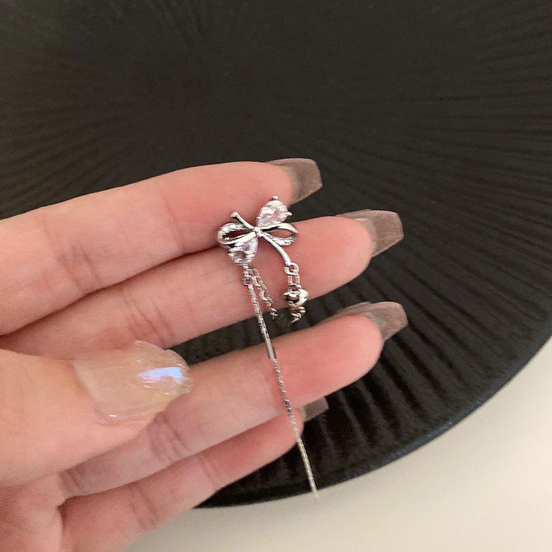 1 пара длинных сережек-клипс с кисточками для женщин и девочек, милые, крутые, из циркония, манжеты для хряща уха без пирсинга, ювелирные изделия в подарок