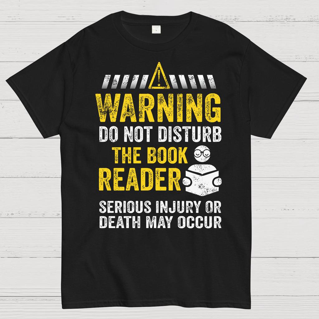 Warning Do Not Disturb The Book Reader Cotton Summer Casual Cool Loose T-Shirt