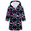 Children's Long Bathrobe Printed Flannel Pajamas