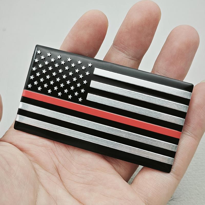 American Flag Aluminum Car Sticker Motorcycle Badge Auto Accessory Durable Auto Decal Universal Car Sticker Accessories
