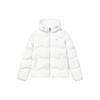 Solid Color Simple Hooded Warm Casual Lightweight Long Sleeve Down Jacket Women Outerwear Cloud-White F11W247902F-WT