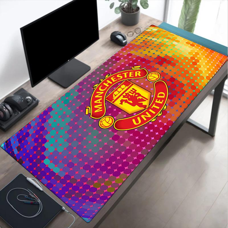 Коврик для мыши с гербом Манчестер Юнайтед, Коврик для мыши, Игровой коврик для мыши, Коврик для клавиатуры, Декор рабочего стола для компьютера, ноутбука, Подарок фанату, Подарок на день рождения