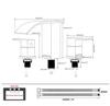 Bathroom Waterfall 3 holes Basin Faucet, 2 Handles Cold Hot Water Mixers Sink Taps