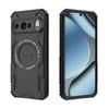 For Google Pixel 10 Pro Magnetic Case WANLONFENG DJ Series PC TPU Phone Cover with 2Pcs Tempered Glass Film