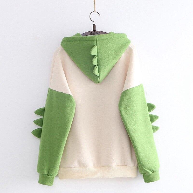 Cute Dinosaur Hoodies Women Sweatshirt Pullovers Tops Harajuku Hooded Girls Female Teens Hooded Clothes 2023
