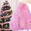 Colorful Strips Christmas Glitter Garland Tinsel Tassel Garland Ornaments for Staircase Decor