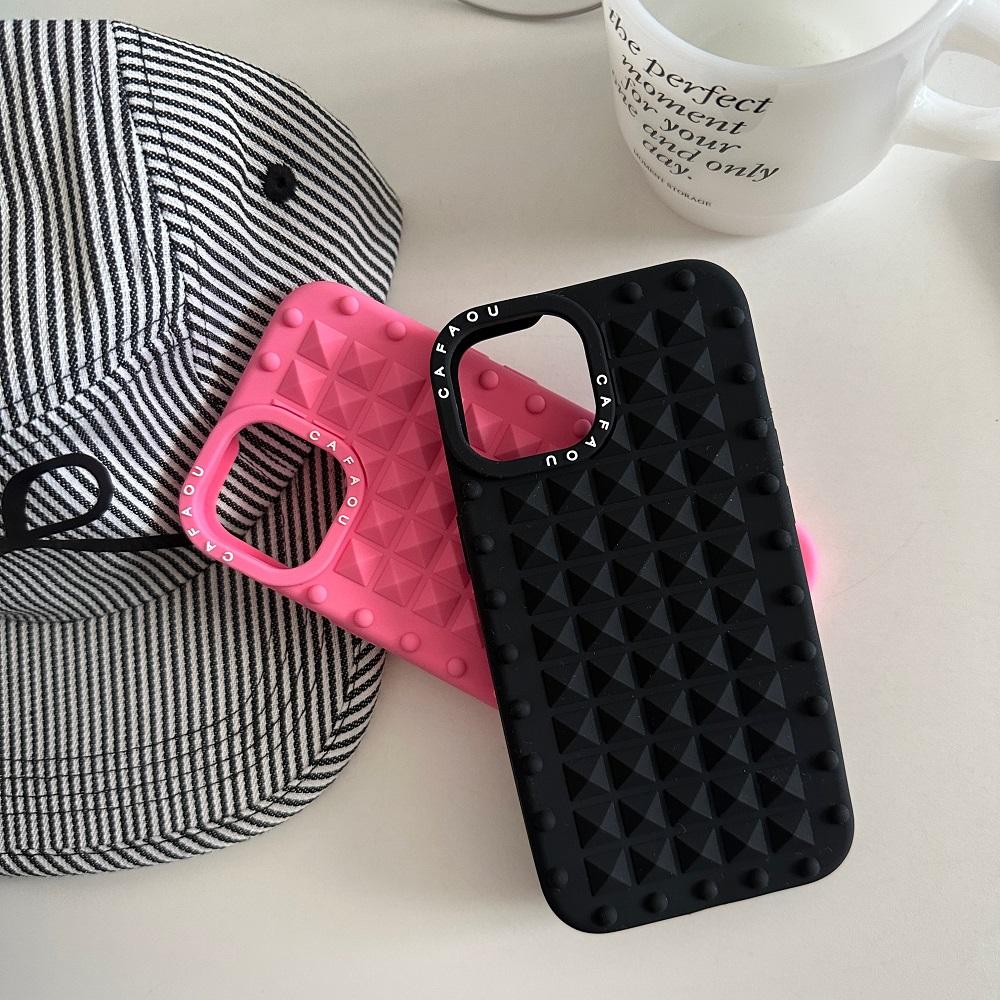 Чехол из жидкого силикона с заклепкой для iPhone 16 15 14 Plus 13 12 Pro Max, шелковистый на ощупь, однотонный, противоударный, защитный, мягкая крышка