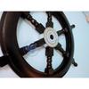 Nautical Handcrafted Wooden Ship Wheel - Home Wall Decor (24 Inches, Black)