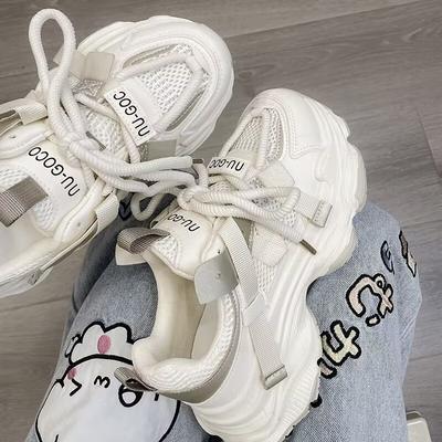 Жареные Уличные Папины Кроссовки Женские Новые На Толстой Подошве Увеличивающие Рост Маленькие Универсальные Повседневные Кроссовки Студенческие Легкие Женские Туфли