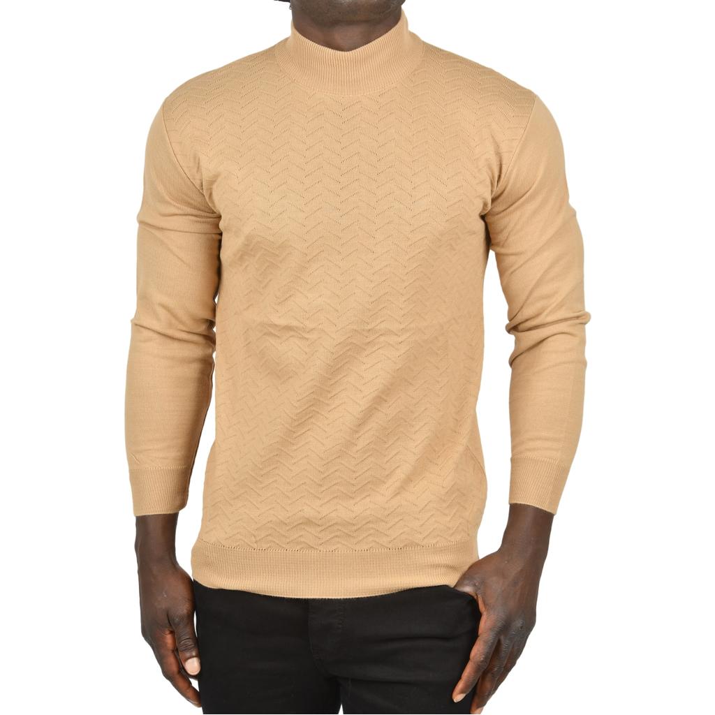 DeepSEA Полуводолазка с зигзагообразным узором и тонким трикотажным воротником 2505496