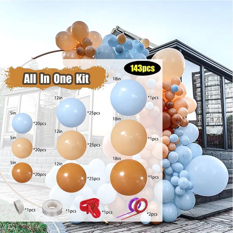 Baby Shower Decorations Macaron White Pink Blue Gold Balloon Arch Kit Wedding Birthday Boy Or Girl Gender Reveal Party