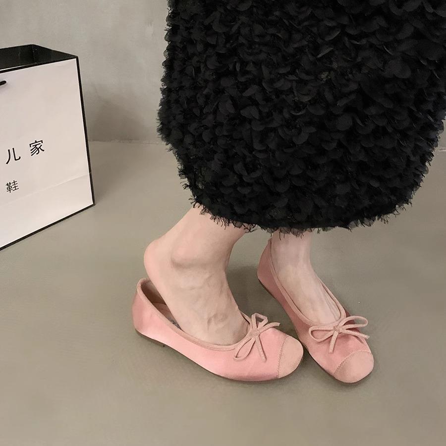 Flat-bottomed versatile bow ballet single shoes women's shoes new spring and summer commuter evening shoes