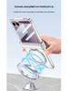 Чехол для Samsung Z Flip7: Высококачественный прозрачный магнитный чехол с гальваническим покрытием и подставкой, вращающейся на 360°
