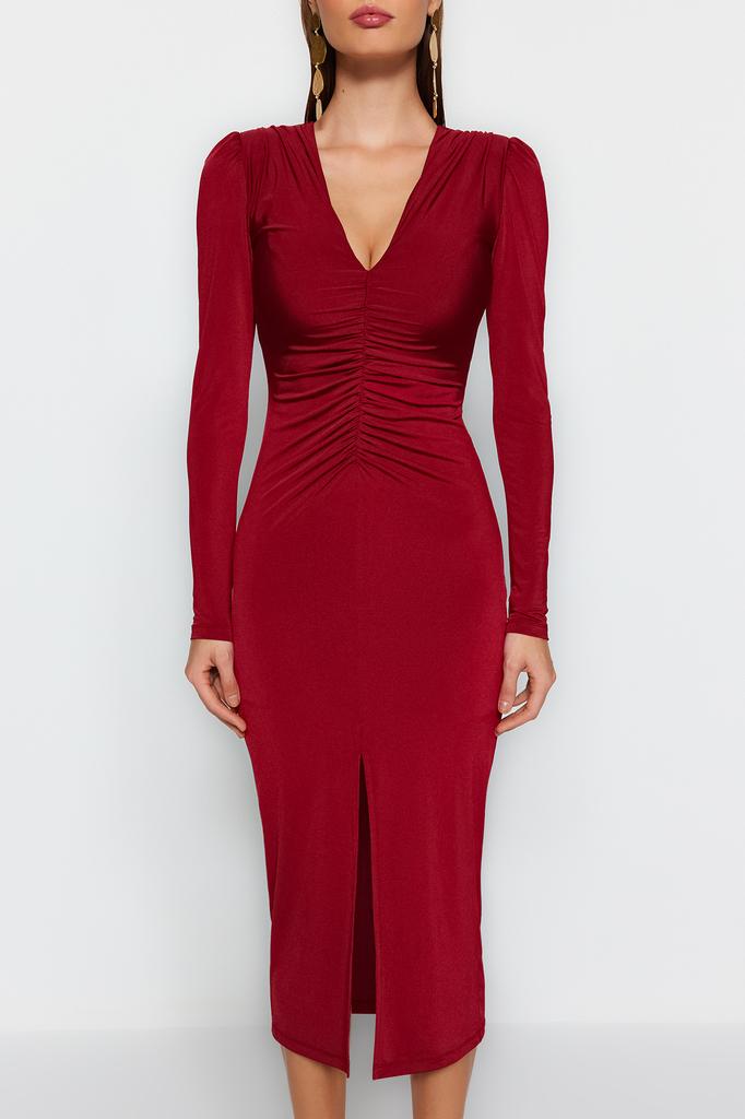 Women's Dress New Season Fashion Black Fitted Knitted Elegant Evening Dress