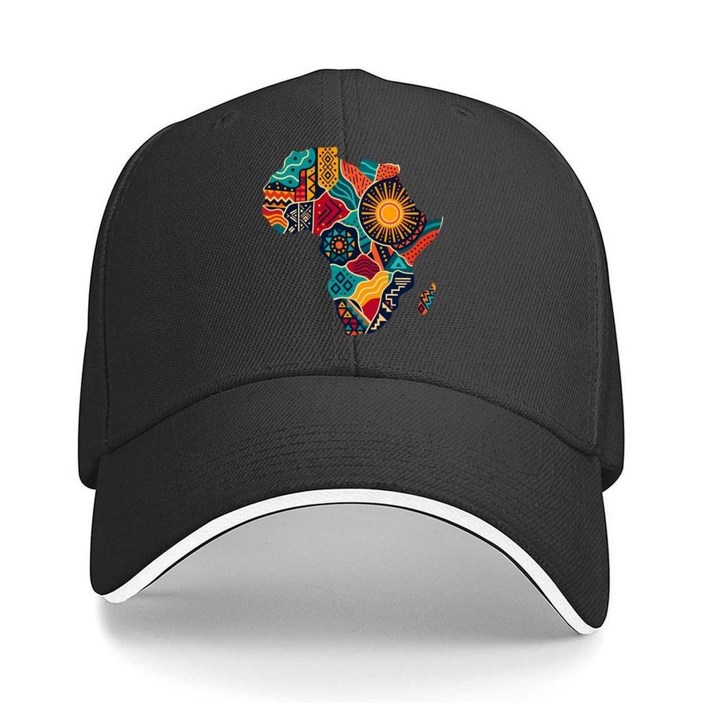 Pan African Sunrise Continent Mosaic Sandwich Baseball Cap Sun Cap Outdoor Workouts Hat