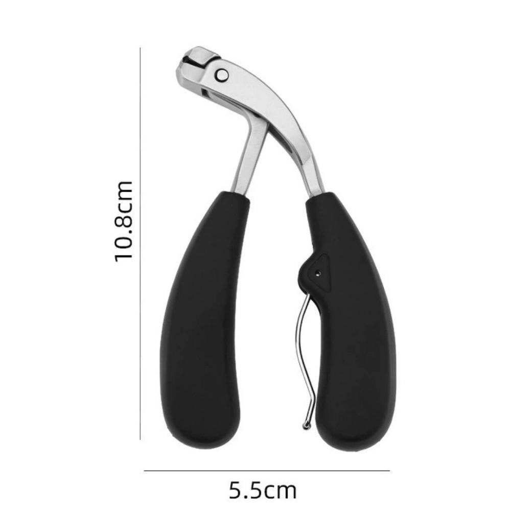 Stainless Steel Curved Cuticle Trimmer Angled Head Toenail Clippers  For Thick Nail Clippers