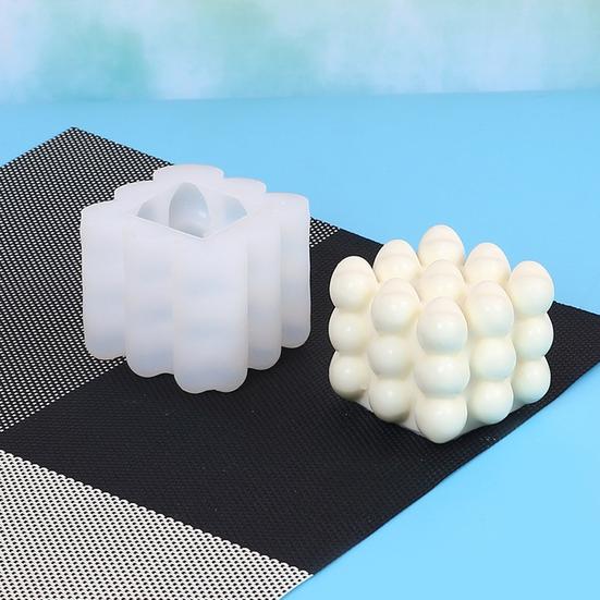 Куб в форме сердца, свеча, форма ручной работы, шарик, пузырьковый куб, форма для мыла, сделай сам, шоколадный мусс, торт