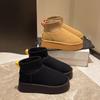 Новые зимние женские ботинки, высокие зимние ботинки, утолщенные плюшевые теплые, простые и универсальные, удобные, нескользящие, хлопковые ботинки для отдыха на открытом воздухе