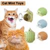Natural Catnip Ball Hedgehog Style Wall Stick Ball Toy Claw Board Snack Healthy Natural Promote Digestion of Cat Snacks