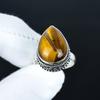 Кольцо из натурального камня Тигровый глаз, Ювелирные изделия из стерлингового серебра 925 пробы, Кольцо ручной работы, Кольцо-стейтмент из серебра с Тигровым глазом, Подарки на день рождения для женщин