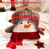 Decor Scene Christmas With Santa Snowman Reindeer Hug Pillow For Festive Gift