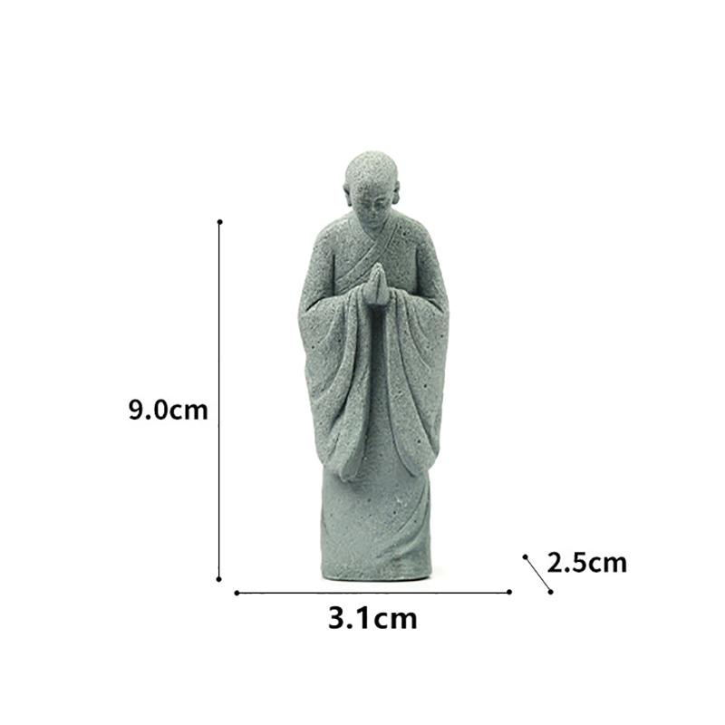 Желающий монах буддийский микро-ландшафт камень аквариум мох ландшафтный дизайн дзен восточная эстетика садовые украшения