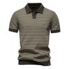 Summer New Men's Short Sleeve Knit Polo Shirt