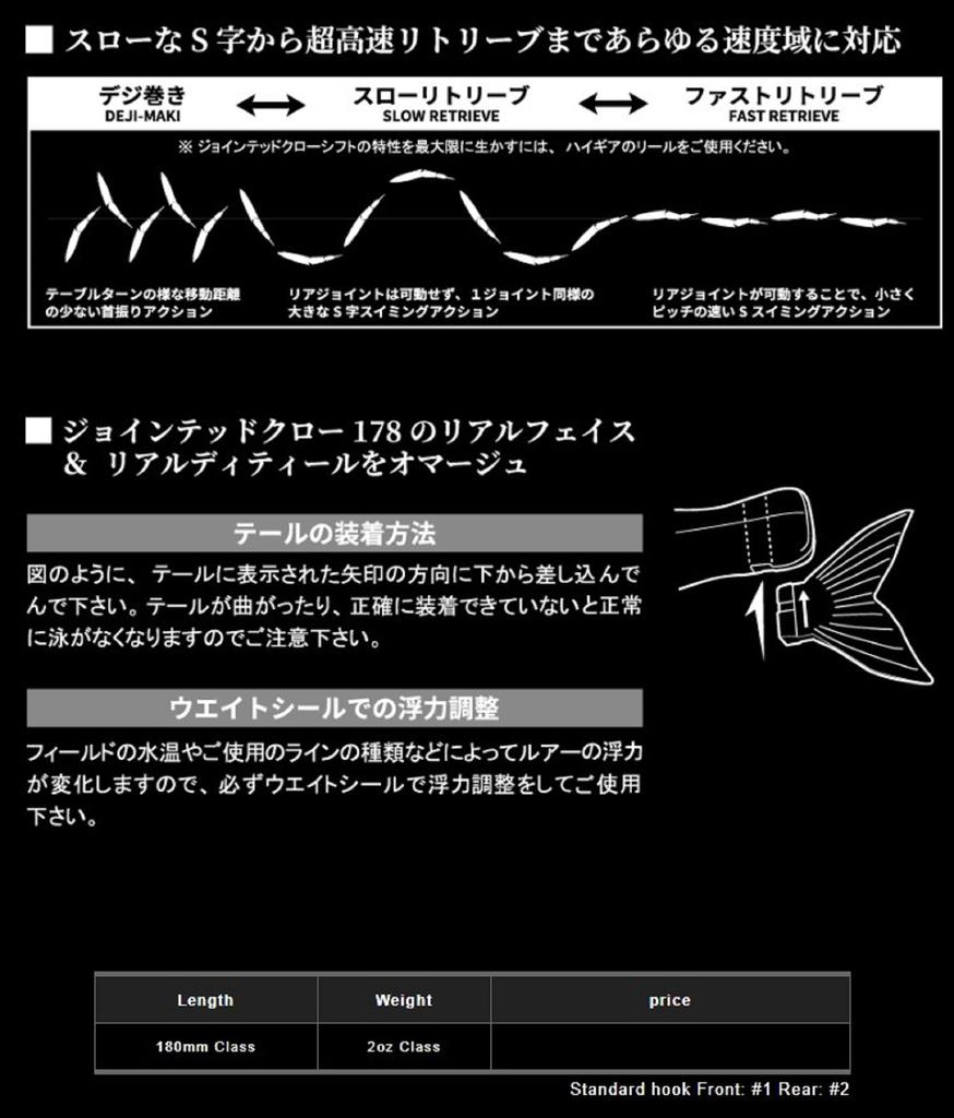 Gan Craft Jointed Claw Shift 183 Type F Floating Lure U-06 (9271)