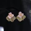 Серьги-подвески из стерлингового серебра S925 с цветами и цирконами для женщин - Высококачественные универсальные летние украшения