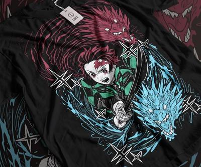Футболка Tanjiro Demon Slayer Kimetsu No Yaiba Ужасы Аниме Футболка Nezuko Все Размеры