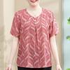 2XL-7XL Большие топы летние блузки большого размера женские повседневные рубашки свободные с коротким рукавом элегантная одежда для женщин среднего возраста