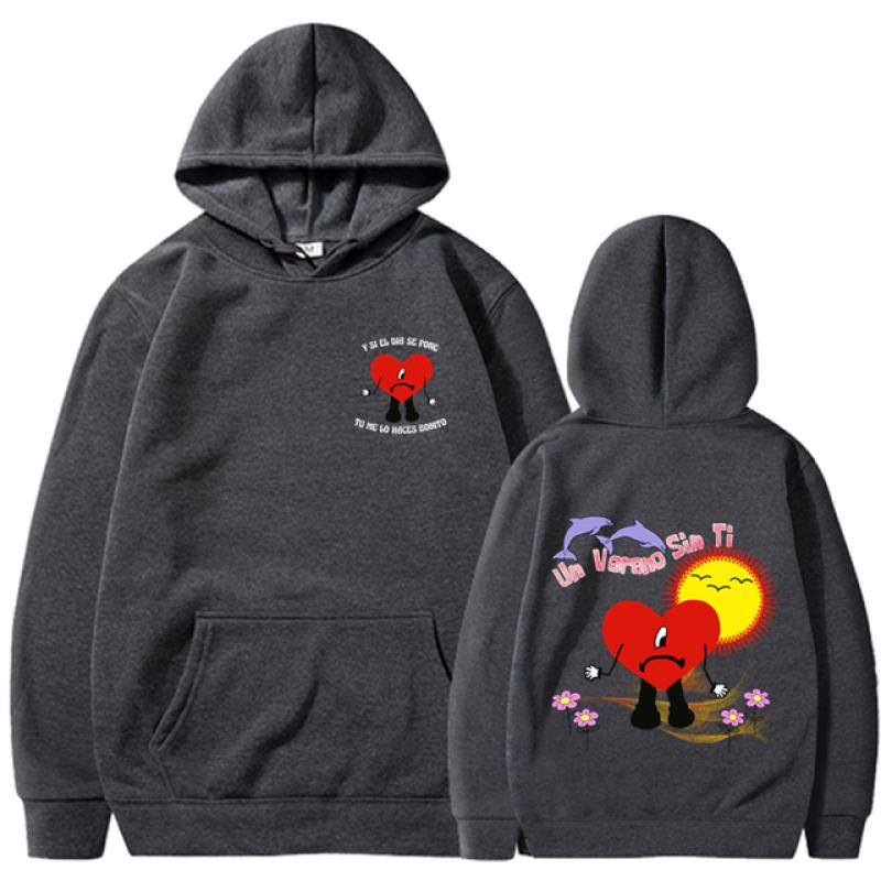 Модная новая толстовка с принтом Bad Bunny, унисекс, уличная спортивная толстовка в стиле хип-хоп, высокое качество, хит продаж, топ 2023