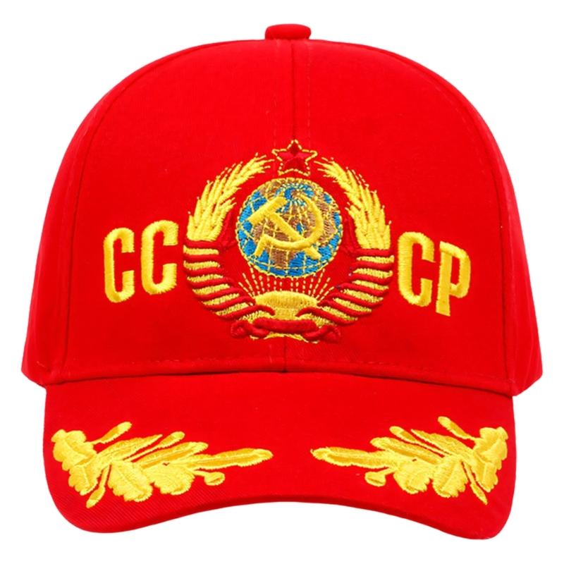 Хлопковая бейсболка с вышивкой "СССР", регулируемая, модная, для улицы, для мужчин и женщин