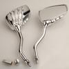 1 Pair Motorcycle Scooter Atv Skull Claw Rearview Mirrors with 8mm Bolts
