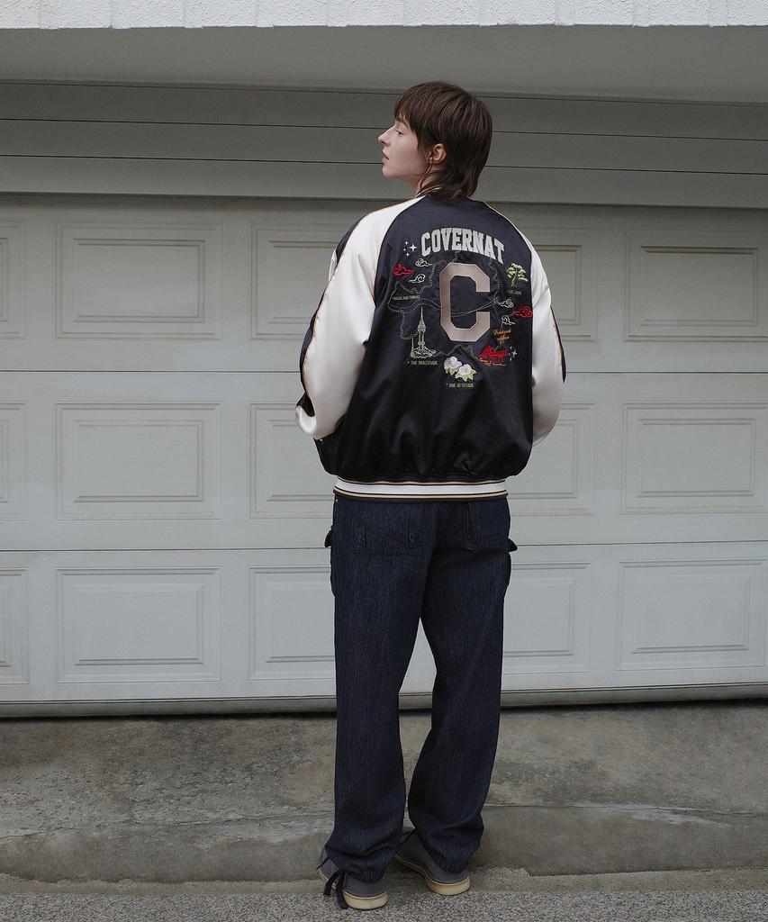 Covernat College Souvenir Sukajan Dark Navy