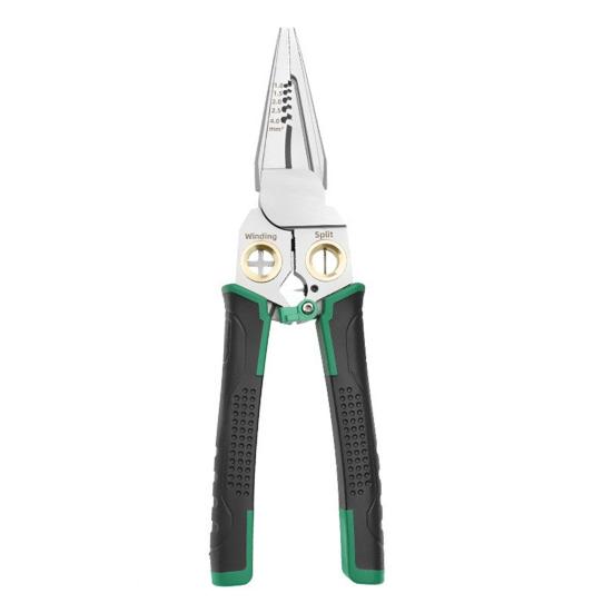 Инструмент для снятия изоляции 8-в-1 с тестером напряжения Эргономичная рукоятка Компактный Портативный Многофункциональный Инструмент для зачистки электрических проводов Кабелерез