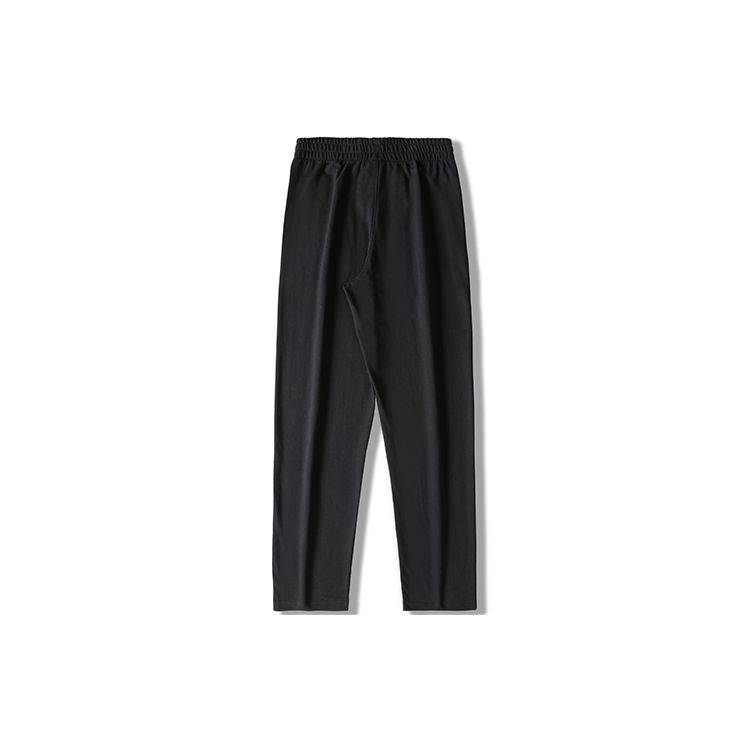 Мужские трикотажные спортивные брюки Li Ning с эластичной талией, прямые, черного цвета AKLS451-1