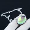 Mystic Rainbow Topaz Gemstone Jewelry Necklace, Mystic Rainbow Topaz 925 Sterling Silver Charm Necklace For Wedding Gift, Necklace For Women