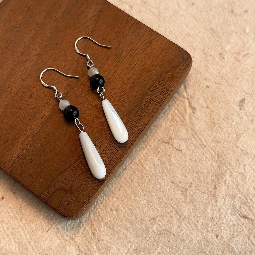 Серьги-подвески оригинального дизайна, этнический стиль, серьги из бисера из натурального камня, серьги в стиле ретро и персонализированные новые серьги в китайском стиле