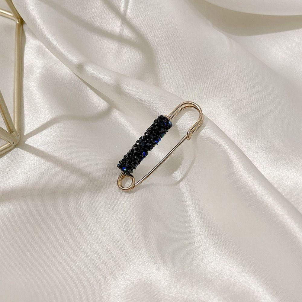 Full Rhinestone For Girls Women Brooch Tightening Waistband Pin Sweater Pants Pin Korean Buckle Pin