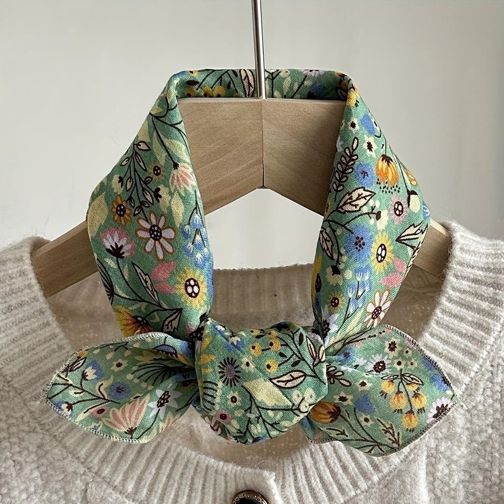 Весна/Лето Новый Женский Маленький Шарф Богемный Квадратный Шарф Головной Платок Европейский и Американский Универсальный Шарф с Цветочным Принтом