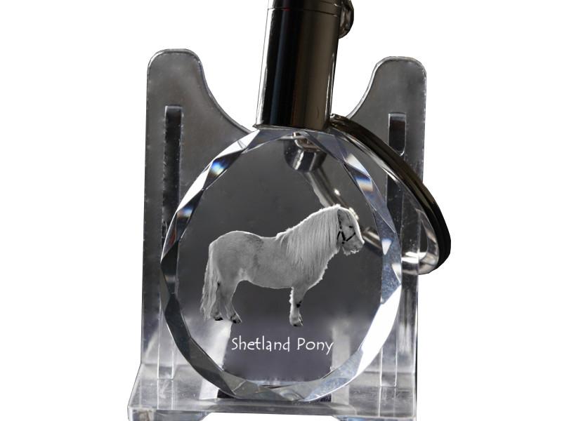 Shetland Pony - pendant with a picture of a horse, crystal key ring in a gift box, unique gift by Art-Dog brand