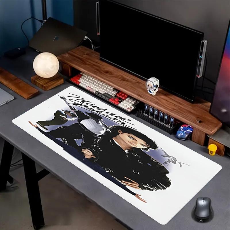 Michael Jackson Print Mouse Pad, Anti‑Slip Desktop keyboard Mat, for PC Laptop Gaming Working Daily Use, Cool Festival Surprise Gift