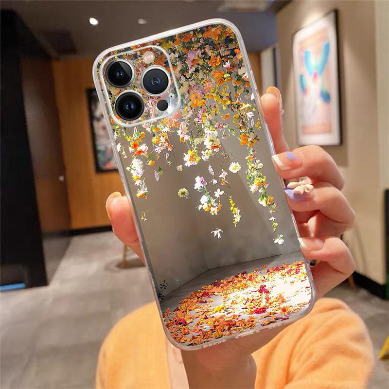 Flowers Garden Phone Case For Iphone 15 14 Pro Max 13 12 11 Pro Max XSMax XR 12 13 Mini 14 Plus