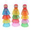 6 шт. цветной мяч для бадминтона радужная головка для бадминтона воланы для бадминтона в помещении